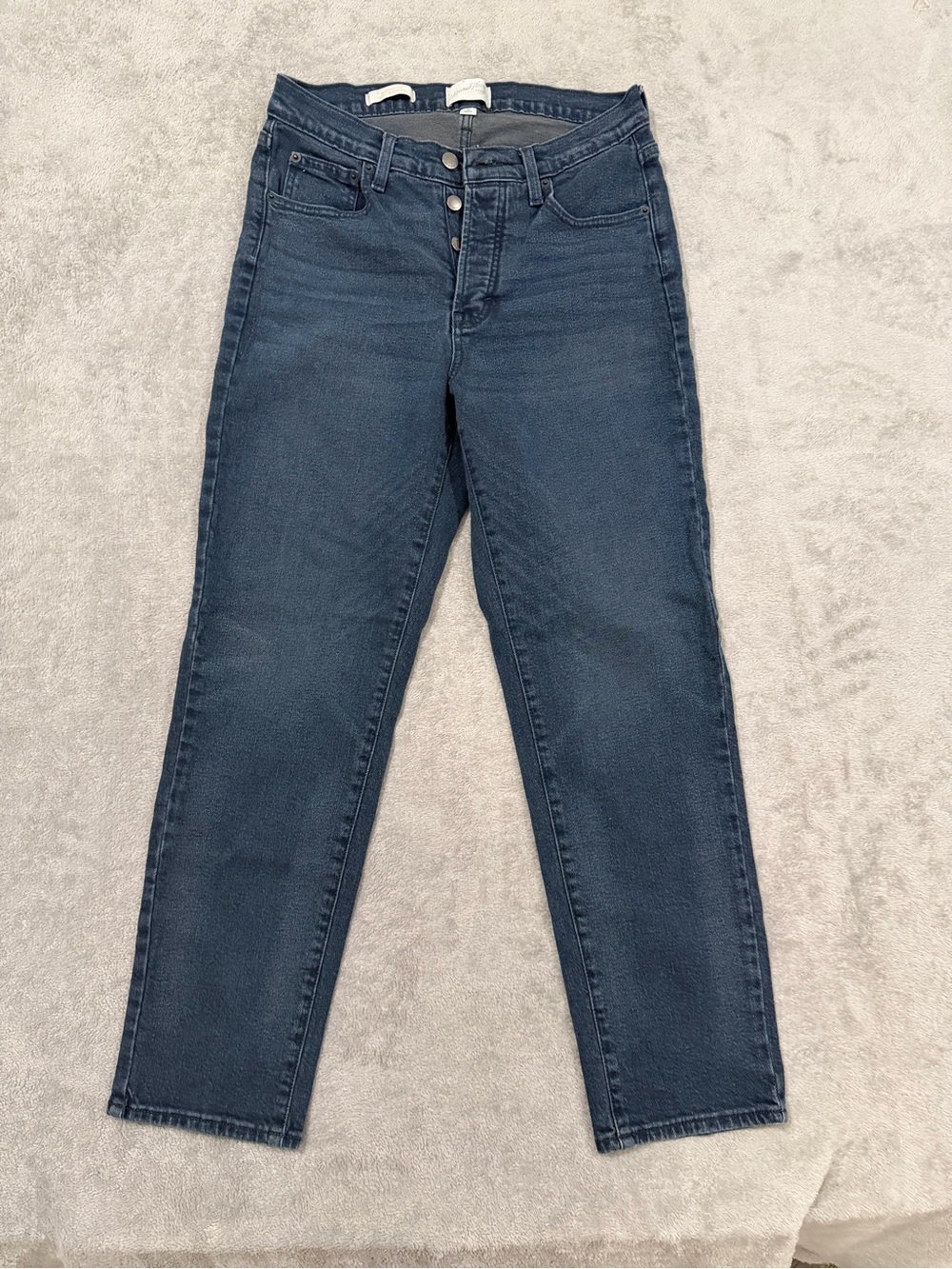 Universal Thread Women’s Size 10 Dark Wash High Rise Straight Jeans Button Fly